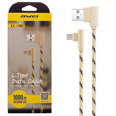 Кабель micro AWEI CL-90 1m gold