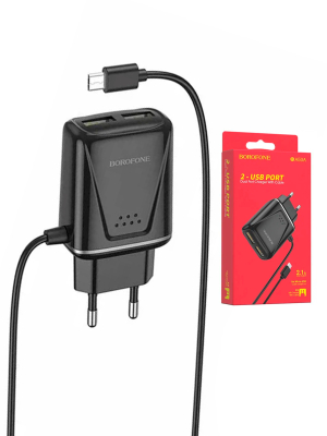BOROFONE BA50A (2.1A,1USB) black