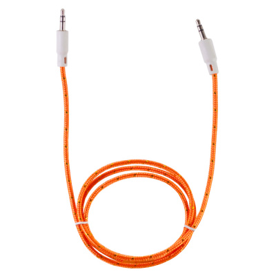 Кабель AUX HB T01 тканевый orange