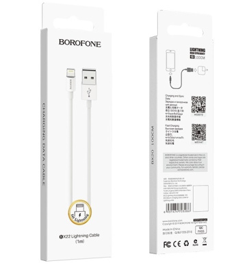 Кабель lightning Borofone BX22 (1m) white