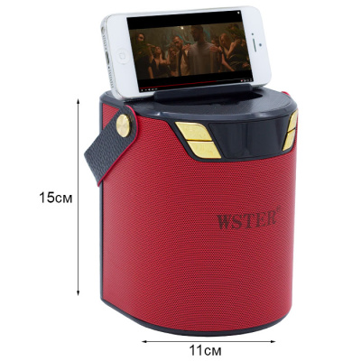 Колонка портативная Wster WS-1660 red orig