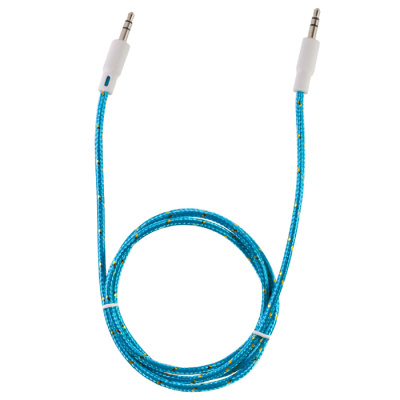 Кабель AUX HB T01 тканевый blue