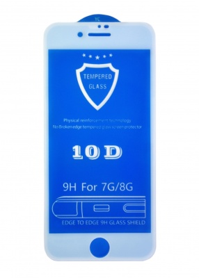 Защитное стекло 10D PREMIUM iPhone 7 8 white