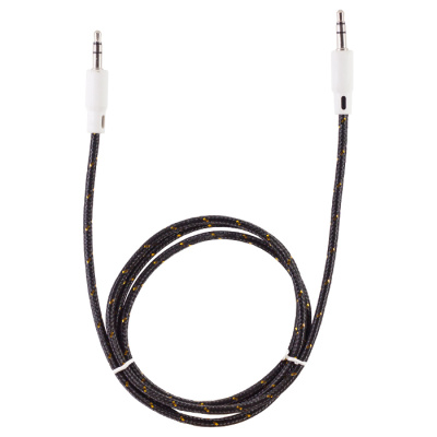 Кабель AUX HB T01 тканевый black