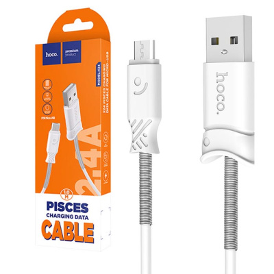 Data-кабель microUSB Hoco X24 Pisces  white