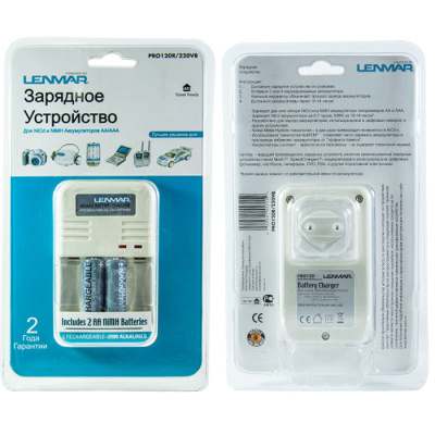 Зарядное устройство Lenmar PRO-120R220V 2 аккум