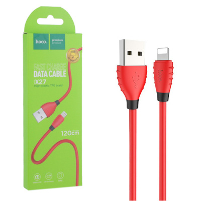 Кабель Lightning Hoco X27 Excellent (1m) red