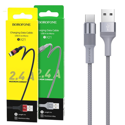 Кабель Type-C Borofone BX21 (1m) gray