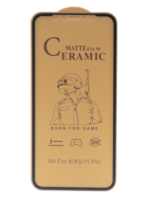 Защитное стекло 2.5D iPhone X XS 11Pro гибкое матовое black