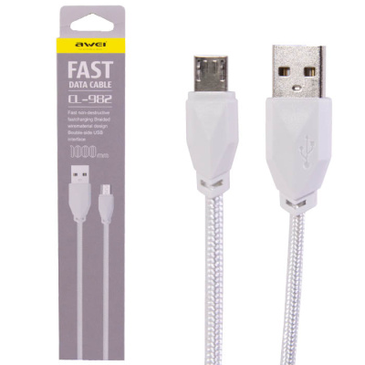 Data-кабель micro AWEI CL-982 1m white