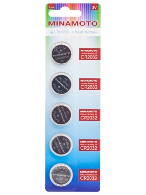 Литиевый элемент питания Minamoto CR2032  (5BL) Литиевый элемент питания Minamoto CR2032  (5BL)