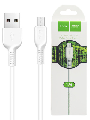 microUSB Hoco X20 Flash WHITE