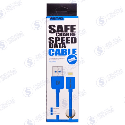 Data-кабель iPhone 5 6s REMAX в короб. blue