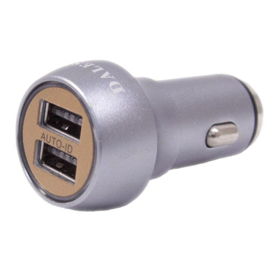 USB Переходник АЗУ (2.4A) DALESH DLS-С03U 2USB-2