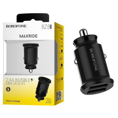 Автомобильный блок BOROFONE BZ8 (2.1A,2USB) black