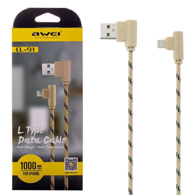 Кабель lightning AWEI CL-91 1m gold