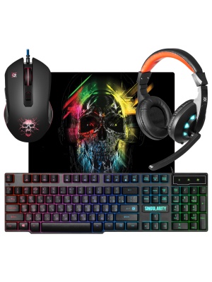 Набор игровой Defender  MKP-118 мышь+клавиатура+коврик+гарнитура