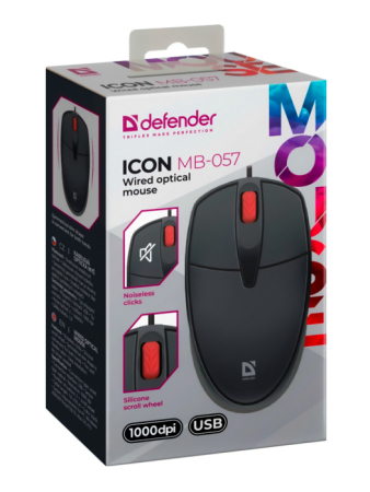 Мышка проводная Defender Icon MB-057 black 2