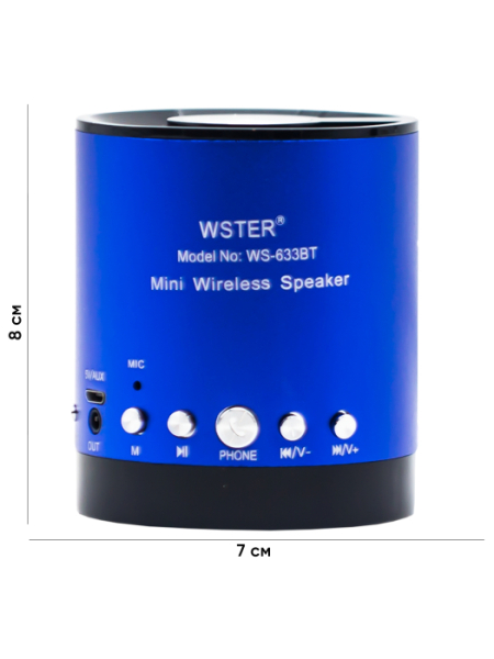 2. WSTER-633 BLUE с размерами 4.3