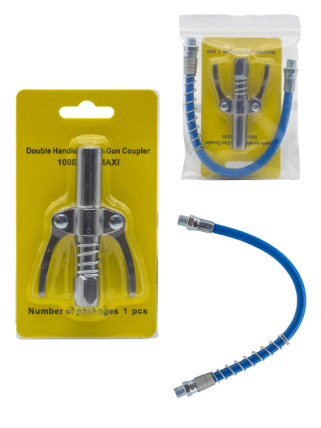 Плунжерная насадка на смазочный шприц (бабочка с шлангом) RV-221