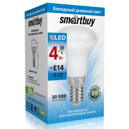Светодиодная лампа SmartBuy R39 4W 6000 E14 ДНЕВНОЙ СВЕT