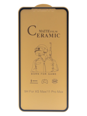 2. Защитное стекло 2.5D iPhone XSmax 11ProMax гибкое матовое black