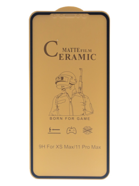 2. Защитное стекло 2.5D iPhone XSmax 11ProMax гибкое матовое black