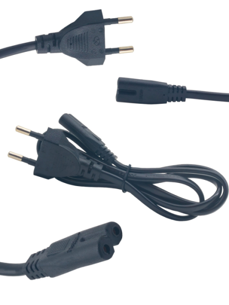 Кабель сетевой LP C2 8x8 2pin 1m Premium прямой (черный)