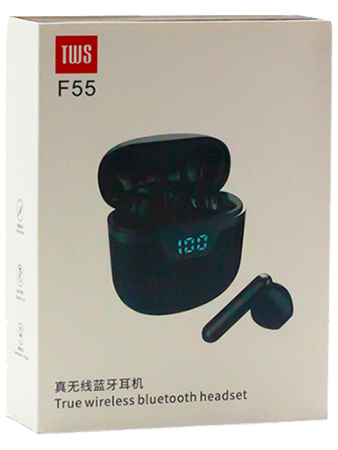 Наушники  Bluetooth TWS F55 black 2