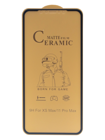 2. Защитное стекло 2.5D iPhone XSmax 11ProMax гибкое матовое black