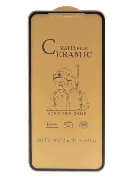 2. Защитное стекло 2.5D iPhone XSmax 11ProMax гибкое матовое black