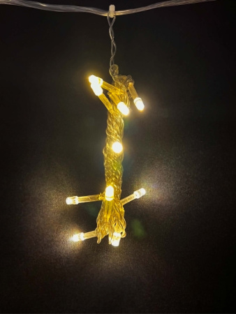 LED-8023-2 ШТОРА 100ламп 1,8-1,8m желтая 3